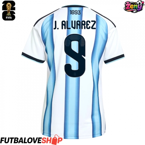 Dres Argentína Julian Alvarez #9 Domáci pre Ženy MS 2026 Krátky Rukáv
